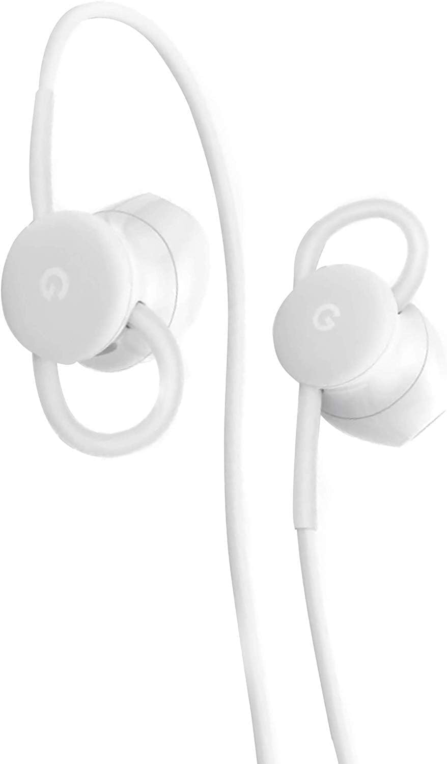 Google Earbuds Wired Headset USB-C, Comfortable Fit, Inline Controls, Compatible with Type-C Phones - White (Retail)