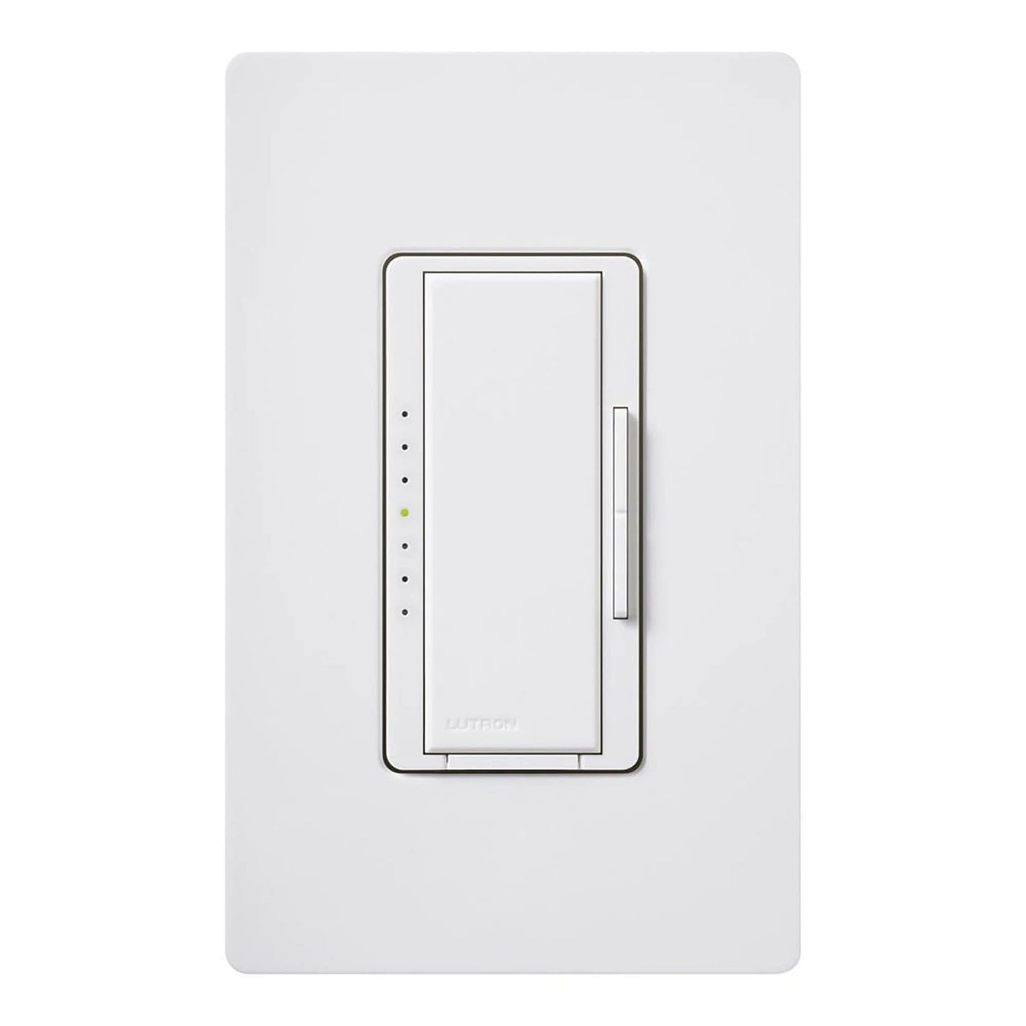 Lutron Maestro PRO LED+ Tap Dimmer Switch for 250W LED, 500W ELV, 400W MLV, Single Pole/Multi-Location, Neutral Wire Optional, MA-PRO-WH, White
