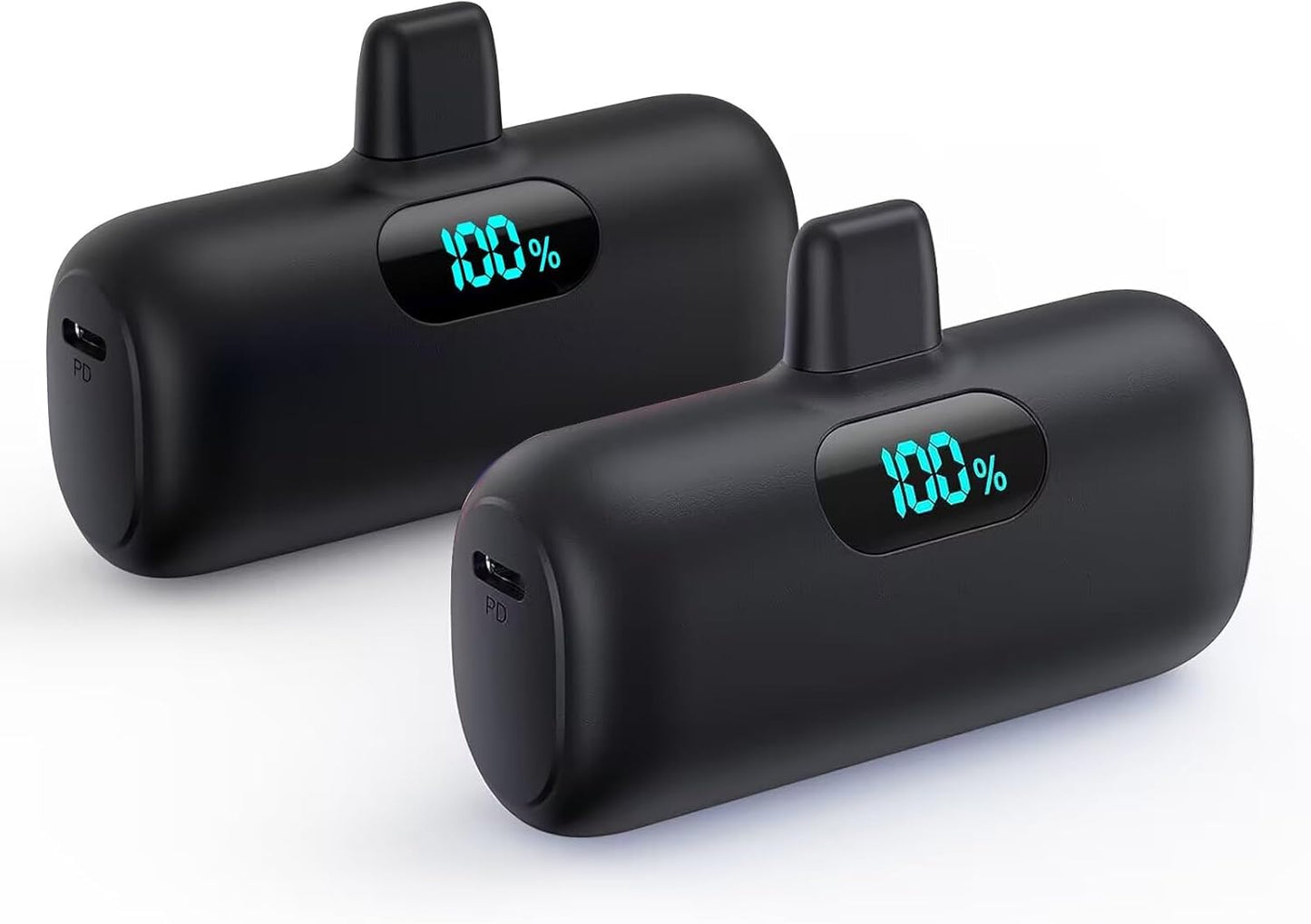 [2 Pack]Small Portable Charger for iPhone,Upgraded 5000mAh PD Fast Charging Power Bank,Cute Mini Portable Phone Charger Battery Pack Compatible with iPhone 14/14 Pro Max/13/13 Pro/12 Pro/11/XR/X/8 etc
