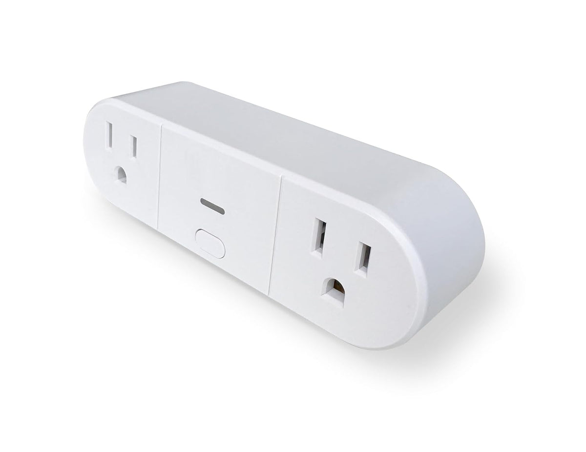 Emerson SmartVoice 2-in-1 Dual Smart Wall Plug Outlet, Voice Control, No WiFi or App, Outlet Extender with Sleep & Wake Timer, Hands-Free Control, ETL Listed