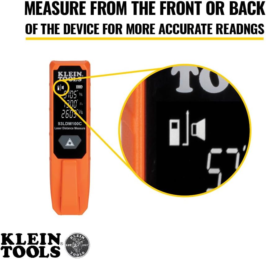Klein Tools Laser Distance Measure, Measures in Feet, Inches, Meters