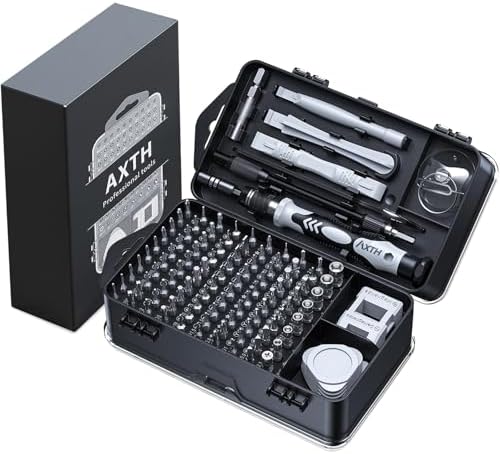 AXTH 115-in-1 Precision Screwdriver Set, [Super Durable] Mini Professional Magnetic Repair Tool Kit, Small Screwdriver for Phone, Computer, Watch, Laptop, Macbook, Eyeglass, Electronic