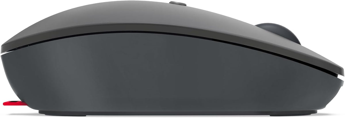 Lenovo Go USB-C Essential Wireless Mouse, 2.4 GHz Nano USB-C Receiver, Adjustable DPI, Rechargeable Battery, Ambidextrous, GY51C21210, Grey
