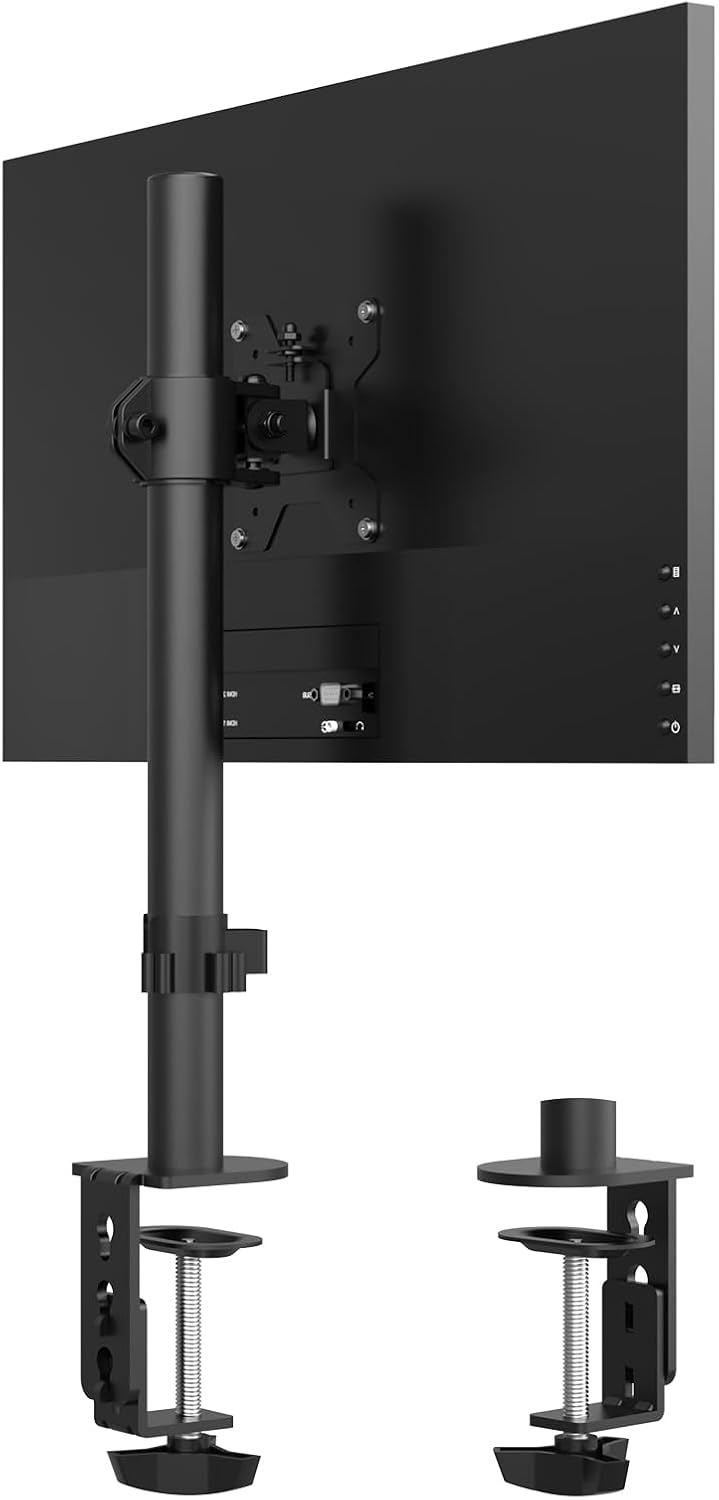 Pholiten Tall Vertically Stacked Dual Monitor Desk Mount Stand