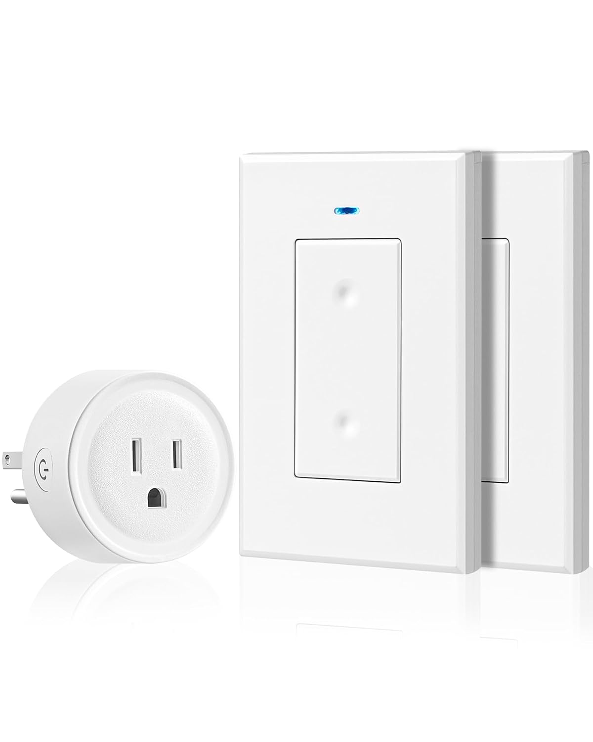 Remote Control Outlet Plug, WILAWELS Wireless Light Switch, On Off Remote Switch Outlet for Lights, Lamps, Home Appliance, 100ft RF Range, No Wiring, FCC Listed (2 Remotes + 1 Outlet) W05RC2106