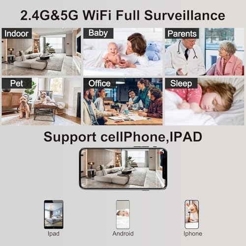 1080P Full HD Indoor WiFi Camera, Home Security Pet Monitor Nanny Cam, Night Vision & Motion Detection