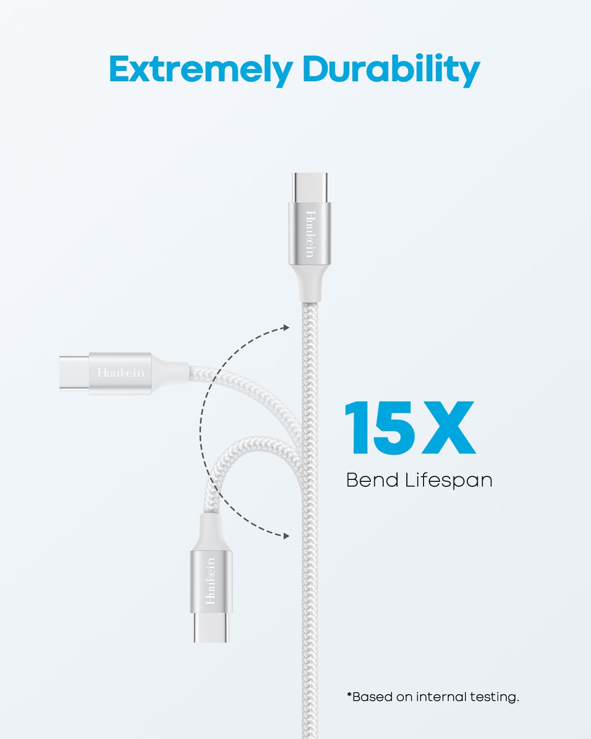USB C Cable 15ft, Long USB A to USB C Fast Charging, USBC Charger Cord | Nylon Braided for iPhone 17 Air 16 15 Pro Max Plus, for Samsung Galaxy S21 Note 10