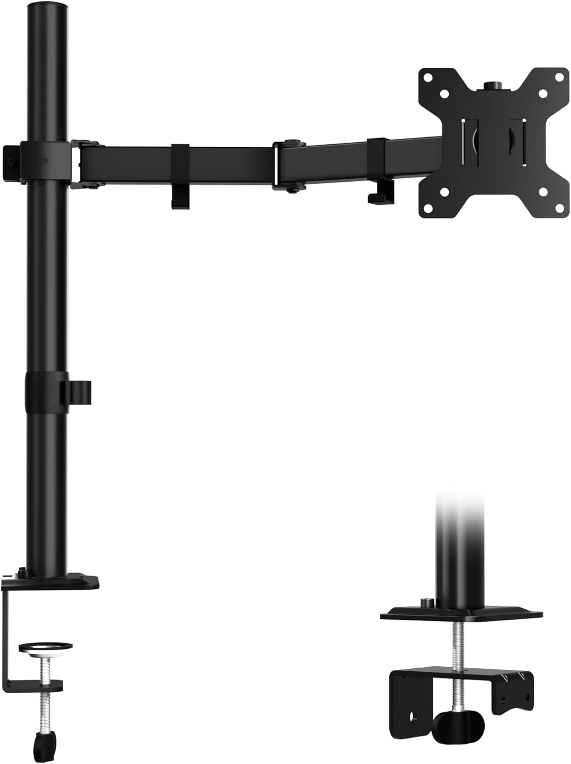 Dual Monitor Stand, Arm Monitor Desk Mount for 13" to 27" 2 Screens, Full Adjustable Height, Tilt Swivel Rotate, Holds 22 lbs per Arm, Easy to Install