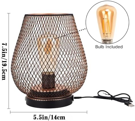 JHY DESIGN Dimmable Touch Bedside Table Lamp Set of 2 Rechargeable Battery Powered Lamp with LED Bulb Cordless Accent Lamp for Weddings Parties Patio Events Indoors Outdoors(Metal Base, Bronze Egg)