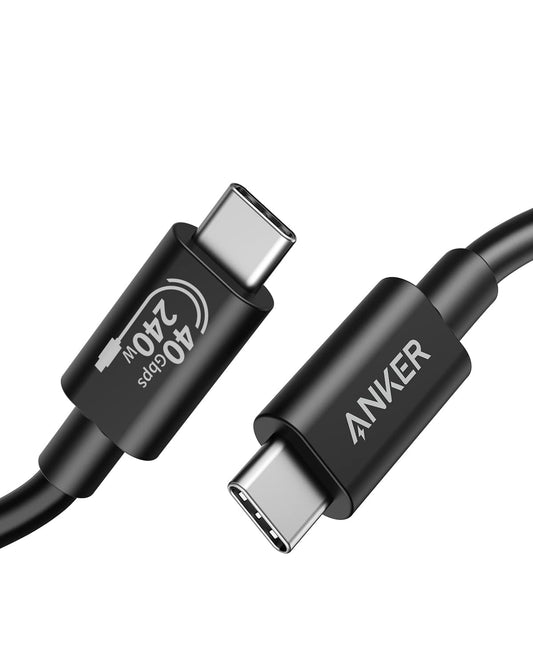 Anker USB C Cable, 40 Gbps USB 4 Data Cable, Thunderbolt 4/3, 8K HD Display | Support with 240W Charging, for iPhone 17, MacBook, Hub, Docking and More, 3.3ft