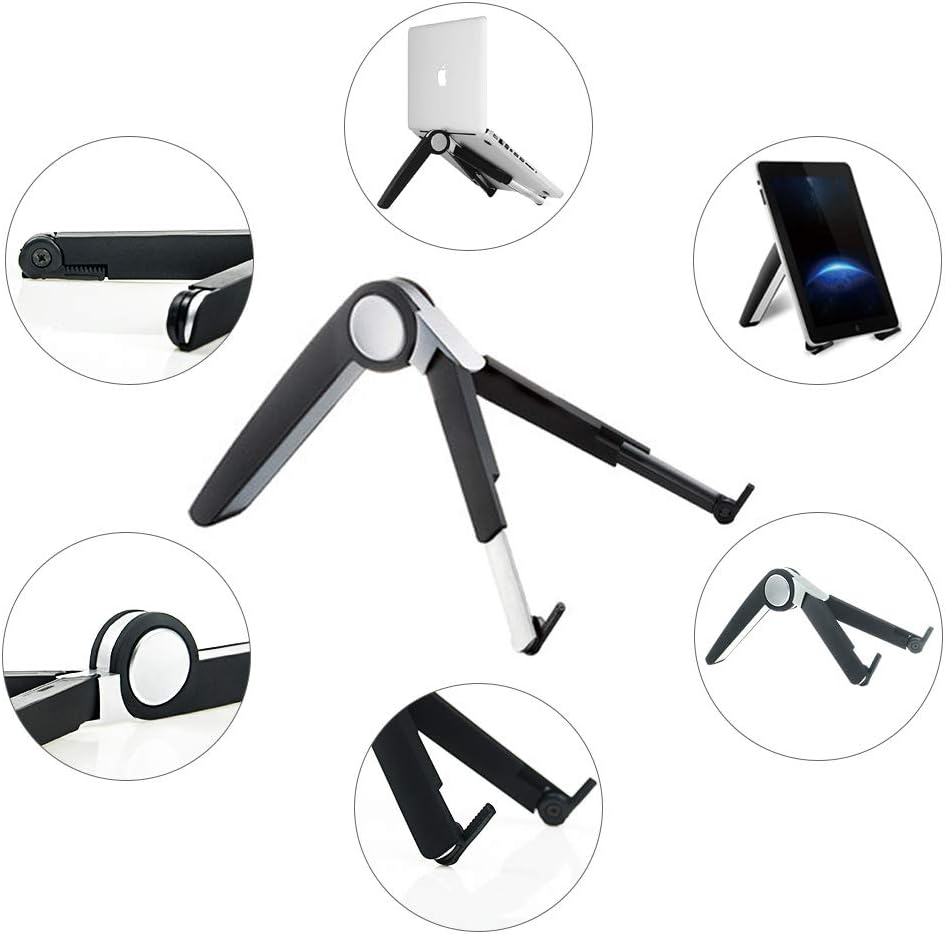 Laptop Stand Adjustable Portable Tablet Holder,Cooling Portable Ventilated Stand,Multifunction Folding Bracket,Ergonomic Desktop Stand Fits Notebooks from 10"-17" and All Tablets