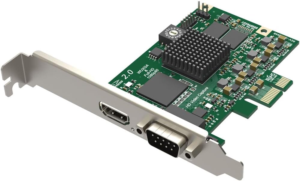 Magewell Pro Capture Quad HDMI 11100 – 4-Channel HDMI Capture Card (4× HDMI in) with FPGA Video Processing, Up to 2048×2160 Input, PCIe Gen2 x 4, Low Latency