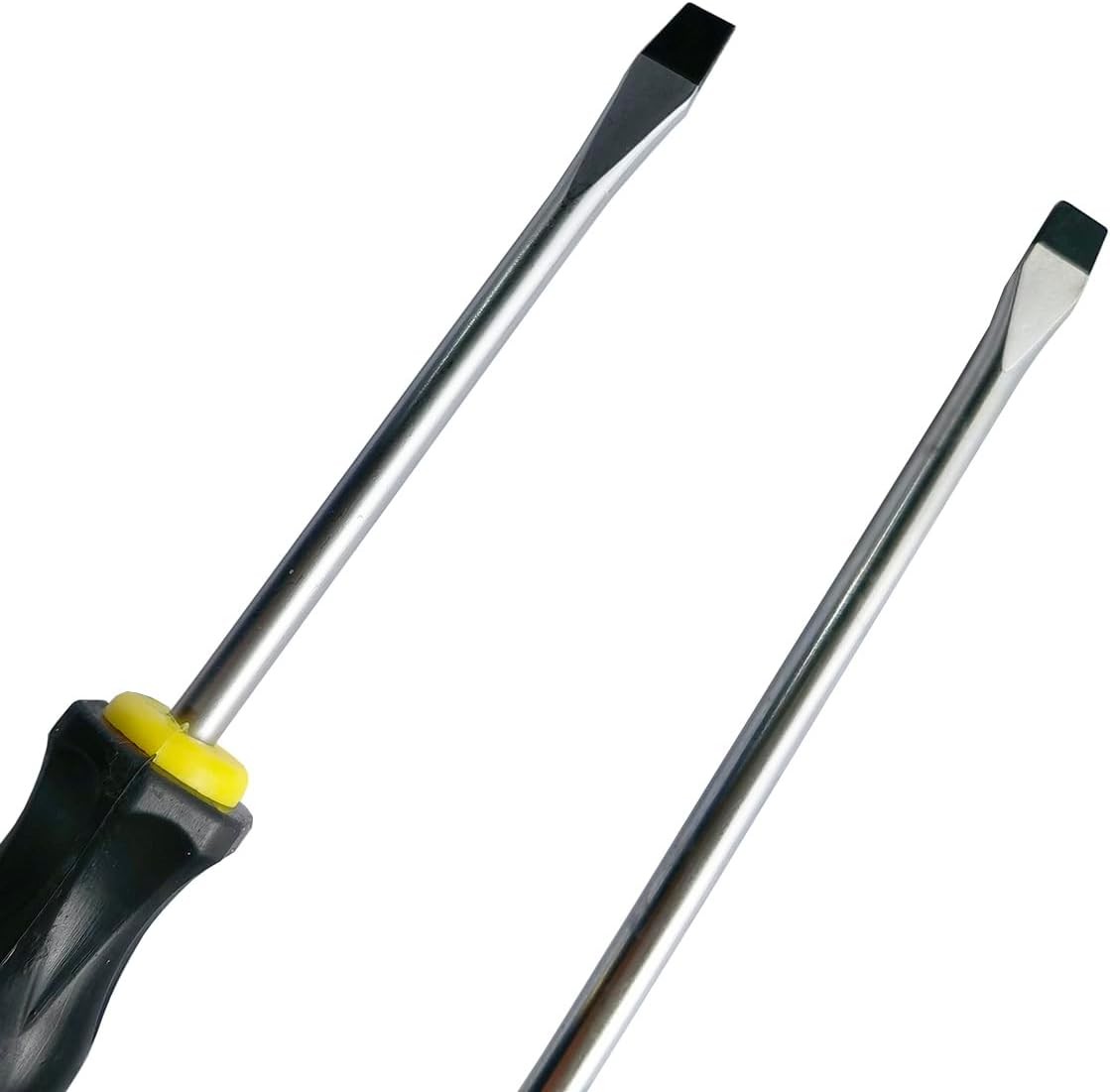 Flat Head Screwdriver Set (5 Sets in the Following Sizes Slotted Screwdriver with Magnetic Tips. Soft Ergonomic Grip from Standard or Precision Flat Screwdrivers