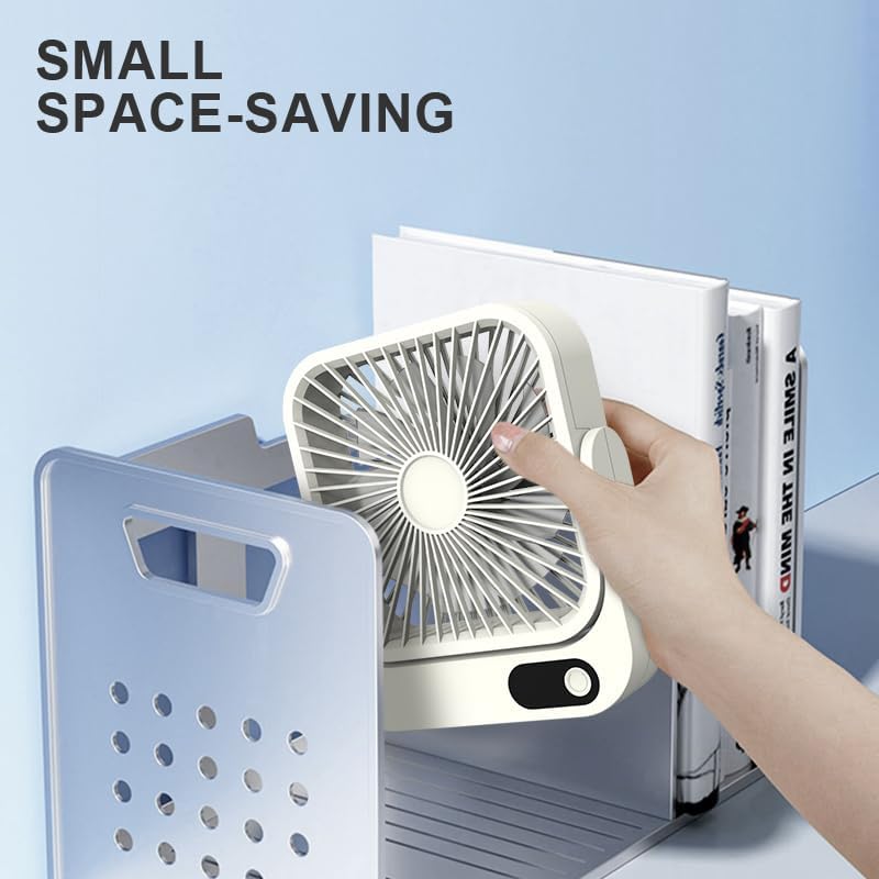 Magnetic Cruise Ship Approved Fan, 5000mAh Battery Operated Portable Fan with 5 Speeds, Magnetically Sticks on Cabin Ceilings and Walls, Cruise Essentials 2026 - White