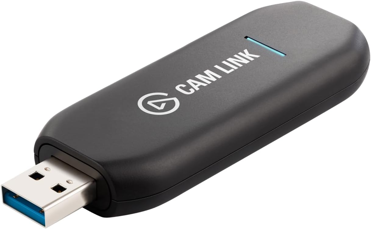 Elgato Cam Link 4K Capture Card for DSLR, Camcorder, Action Cam | HDMI to USB 3.0, Stream in 1080p60 or 4K30/60, Ultra-low latency, Works with OBS, Zoom, Discord, PC/Mac/iPad compatible