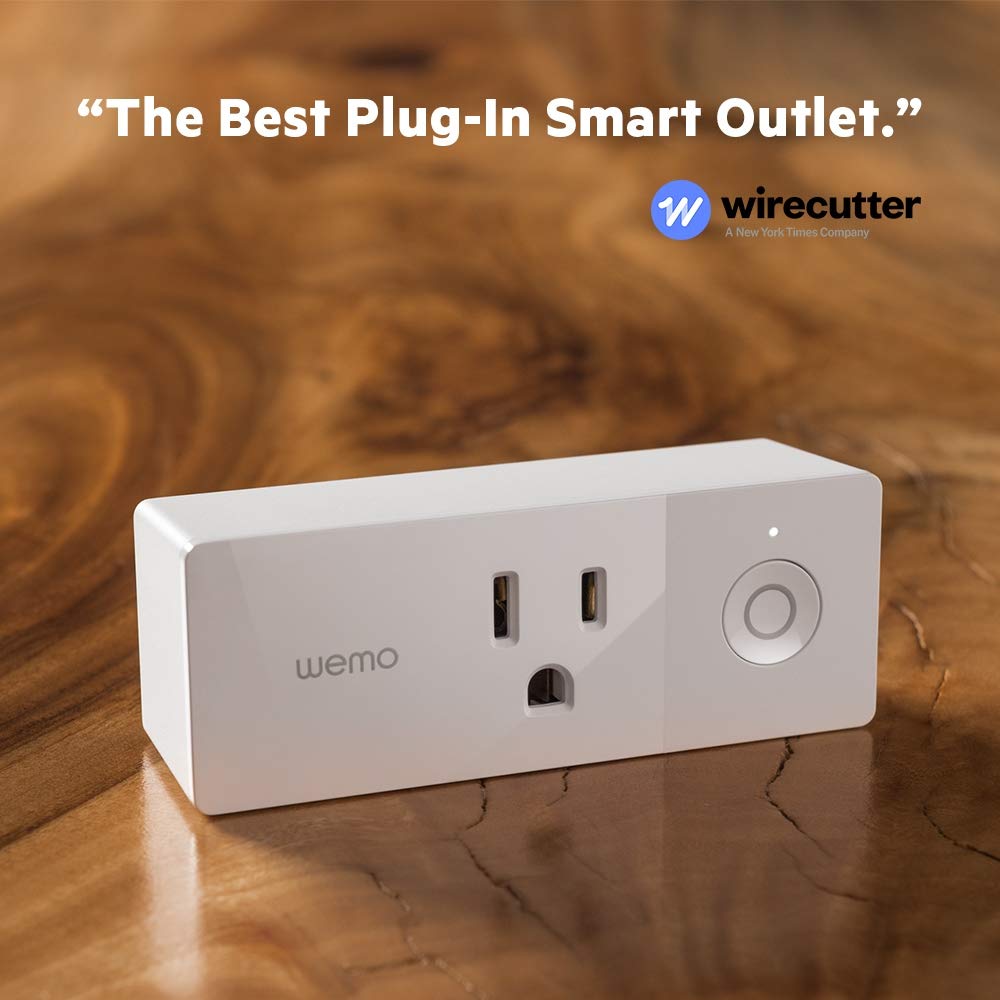 Wemo 43K-720-0224R Mini Smart Plug Compatible with Alexa, Google Assistant & Apple HomeKit(F7C063-CC), 2-Pack