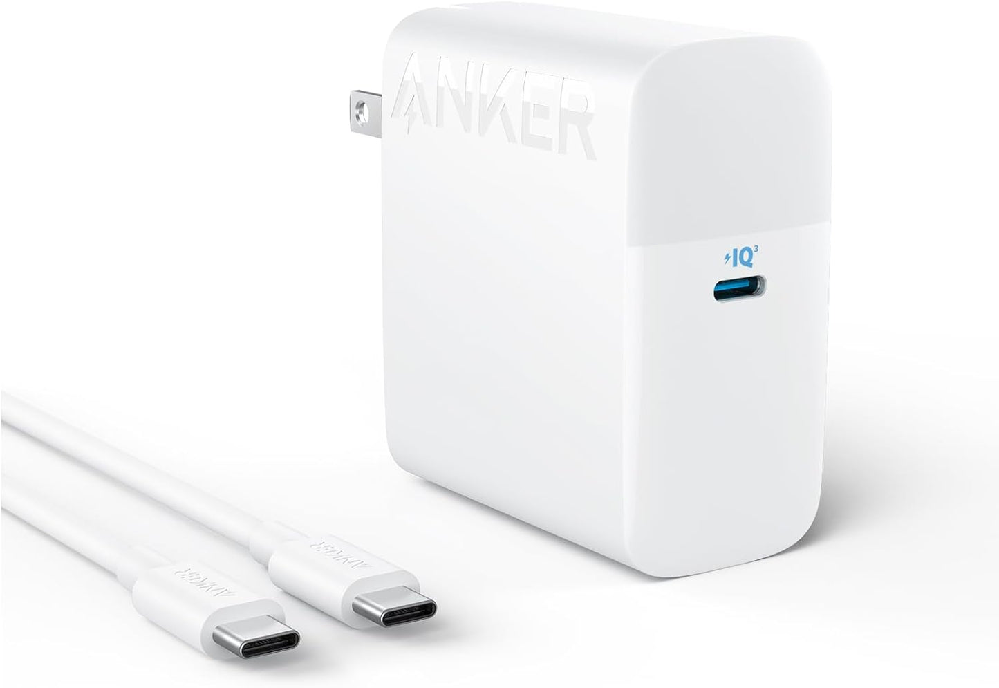 Anker Laptop Charger, Compact Foldable 100W USB C Charger with 5FT Cable | High-Speed for MacBook Pro/Air, Samsung Galaxy, iPhone 17/16, iPad Pro, and More