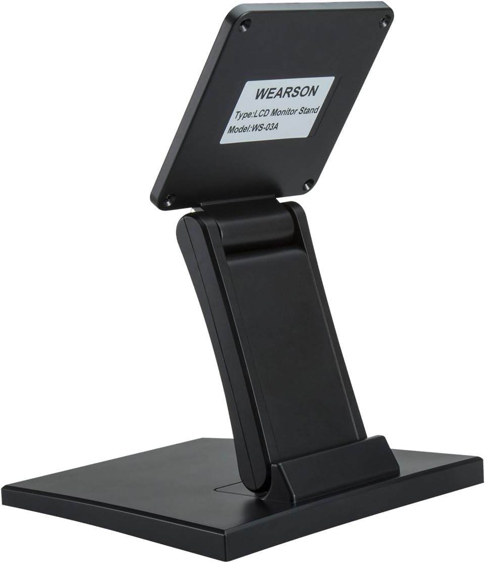 Wearson WS-03A VESA Monitor Stand Low Profile Lay Flat Short Foldable with VESA Hole 75x75mm&100x100mm