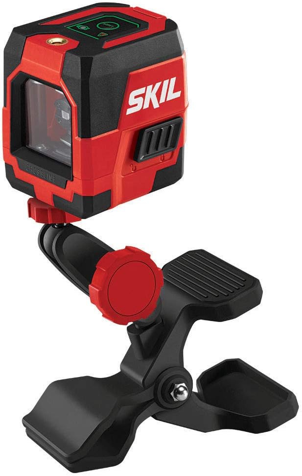 SKIL Self-Leveling Green Cross Line Laser with Projected Measuring Marks - LL932401,Red/Black