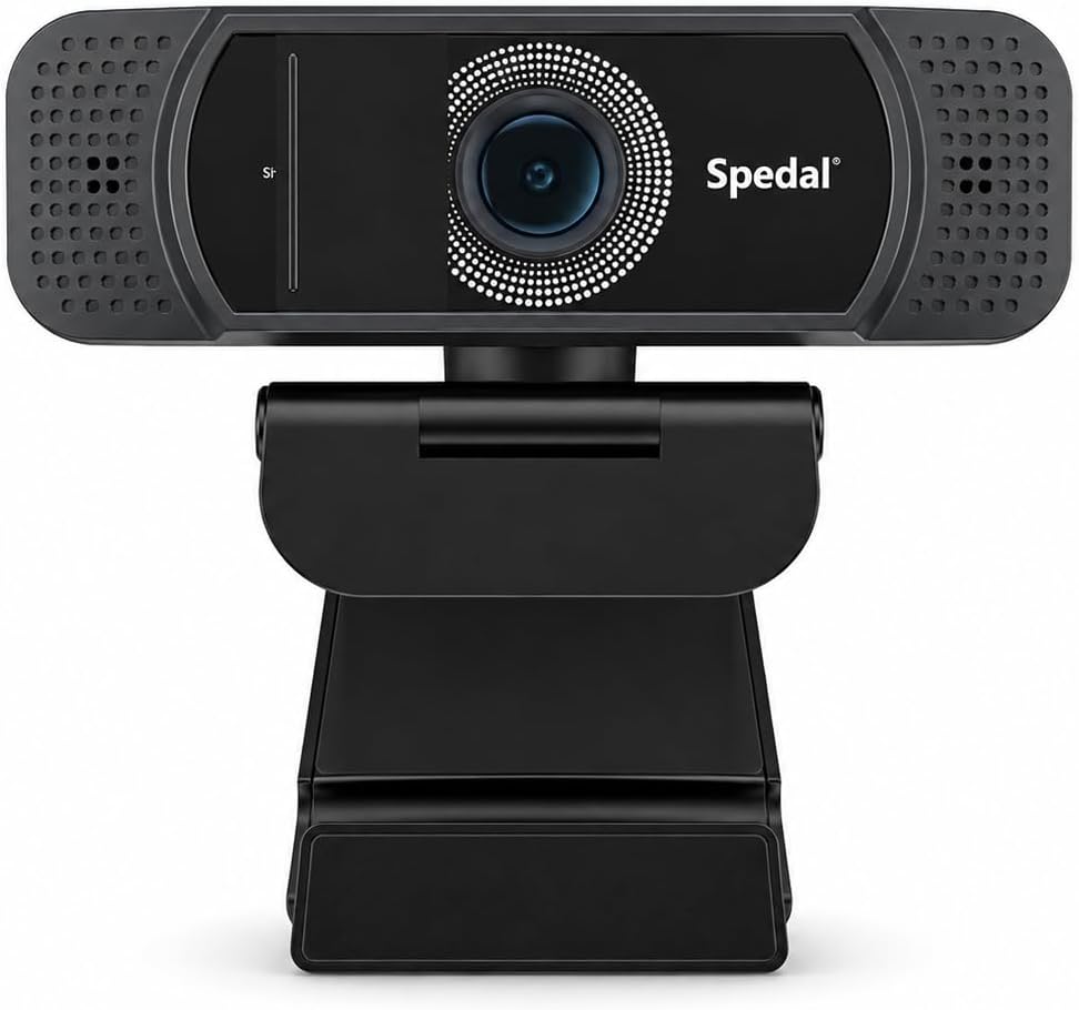 1080P Webcam with Microphone for Laptop and Desktop | Wide-angle web camera with auto light correction and plug-and-play setup for Zoom, video calls, streaming and classes.