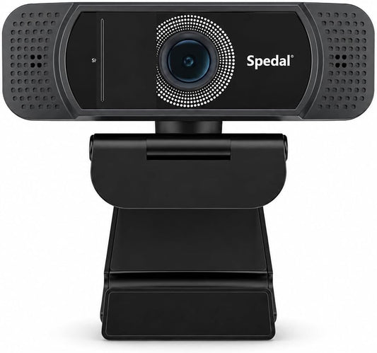 1080P Webcam with Microphone for Laptop and Desktop | Wide-angle web camera with auto light correction and plug-and-play setup for Zoom, video calls, streaming and classes.