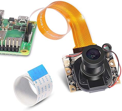 for Raspberry Pi 3 Model B+ Camera Module Automatic IR-Cut Switching Day/Night Vision Video Webcam Adjustable Focus 5MP OV5647 Sensor 1080p HD for Raspberry Pi 2/3 Model B Model A A+ Zero/Zero W