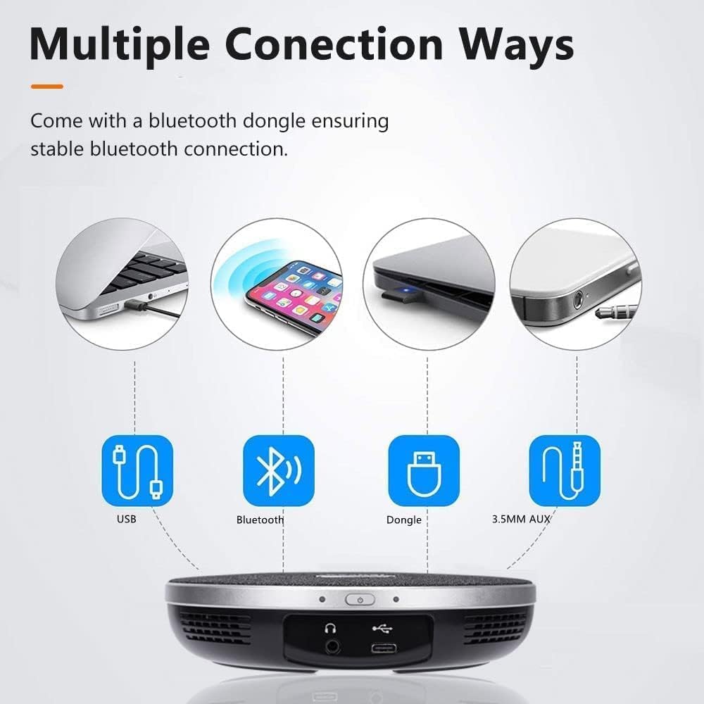 TONGVEO AI Wireless PTZ Camera System with Auto Tracking Built-in Receiver & Bluetooth Speakerphone, 5.8GHz 1080P 60fps Conference Camera with 3X Optical Zoom, for Church Zoom, OBS Meetings