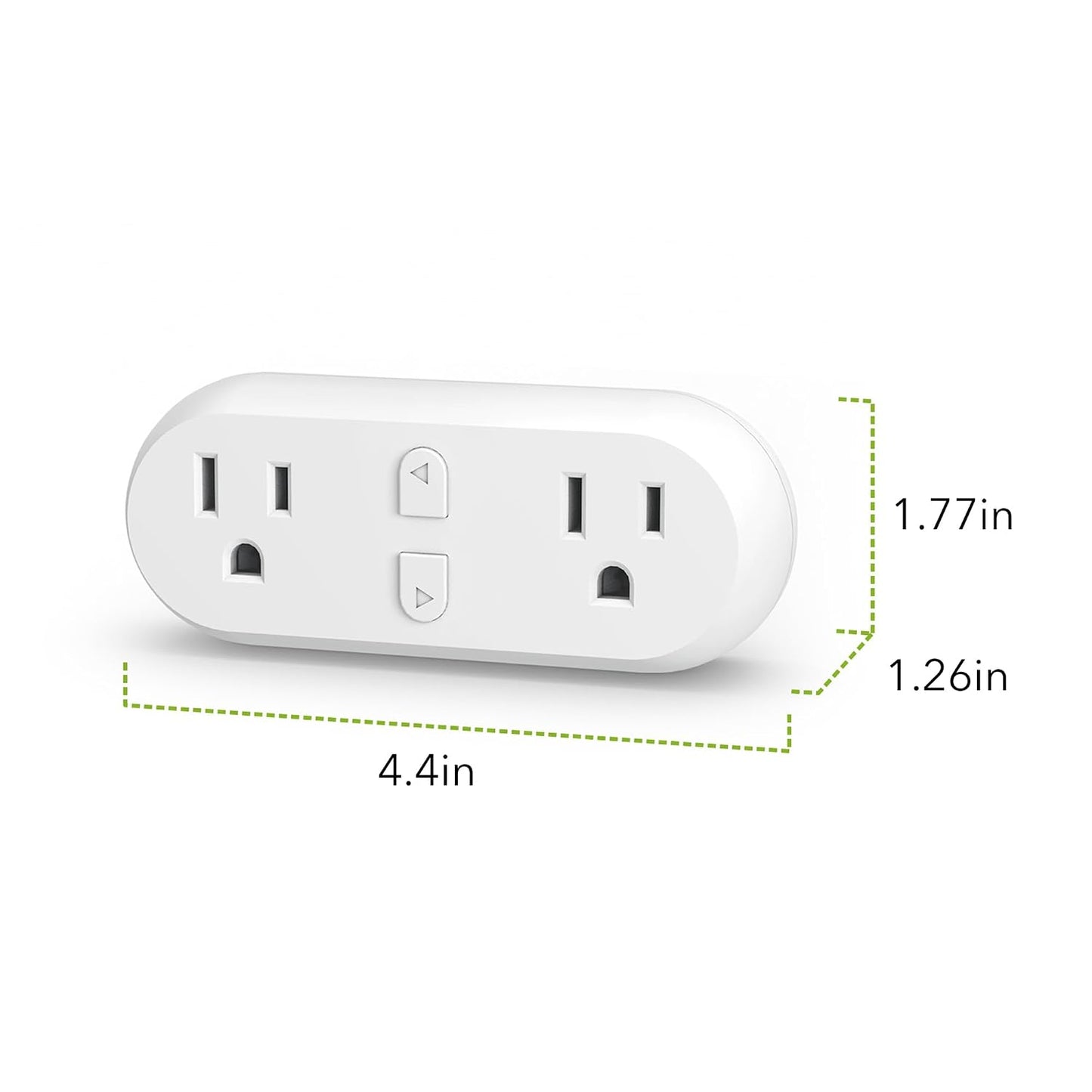 HBN Dual Smart Plug,WiFi Socket Plug Timer Work with Smart Life,2.4GHZ Only | Alexa, Google Home Assistant, Remote Control with Timer Function, No Hub Required, ETL Certified,1875W/15A,2-Pack