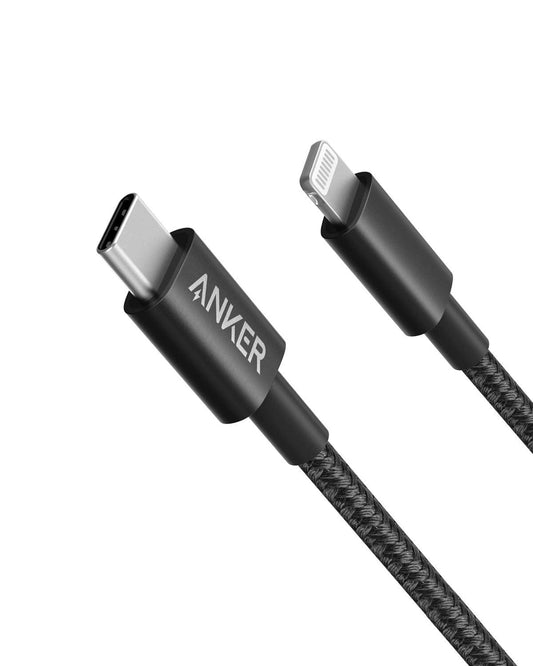 Anker New Nylon USB C to Lightning Cable, MFi-Certified Cord (6 ft, Black) | For iPhone 14 Series and More