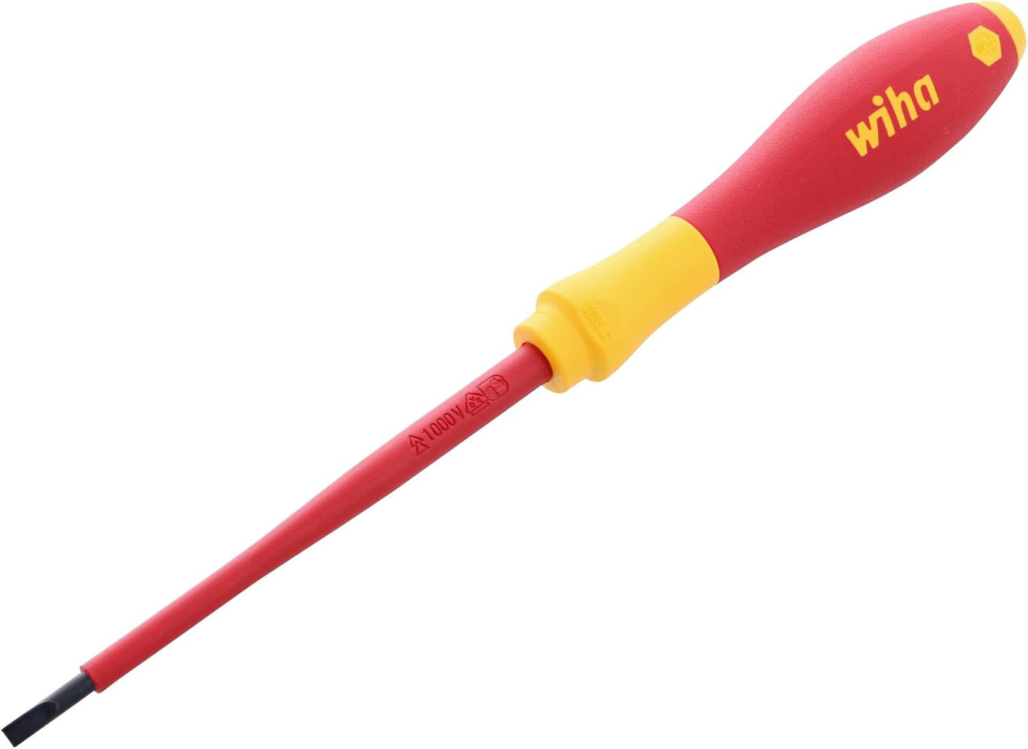 Wiha Insulated Screwdriver Set, 6-Piece 1000V Electrician Tool Kit | 1000V VDE certified, SoftFinish cushion grip, precision machined tips, tested to 10,000 volts, made in Germany