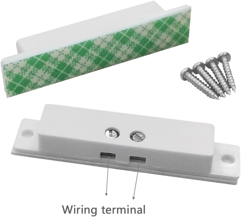 20 Sets NC Magnetic Contacts Window Door Sensor Surface-Mounted Reed Switch Alarm with Double Side Tape