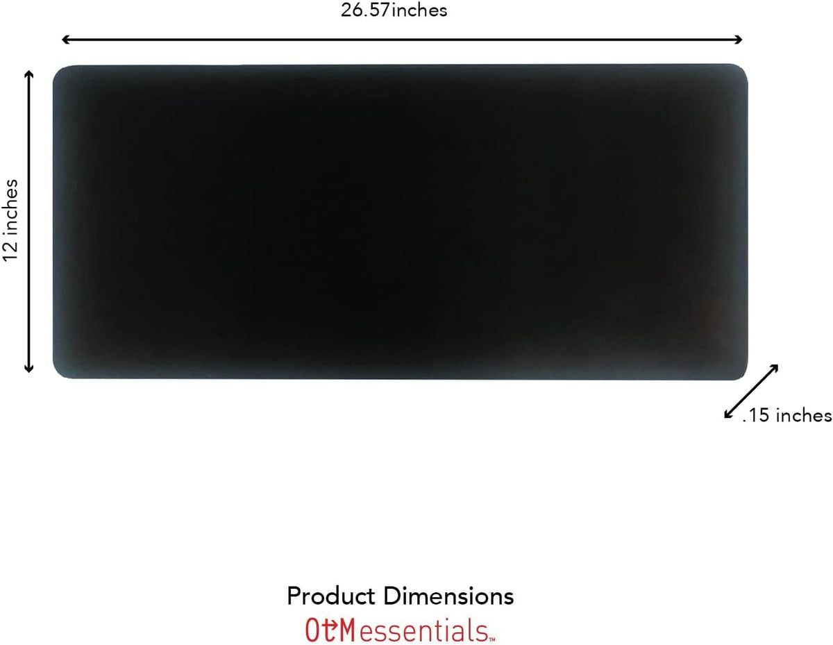 OTM Essentials Emory University Classic Cloth Desk Mat, Durable Office Supplies, Non-Slip Base, Responsive Desk Pad with Smooth Cloth Surface, Black