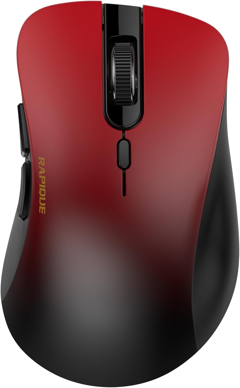 RAPIQUE Bluetooth Wireless Mouse, Dual Bluetooth & 2.4 GHz, Gradient Red | Quiet Clicks, Right-Hand Ergonomic 6 Button, Adjustable DPI, AA Battery, 3-Device Switching for Laptop, PC, Tablet, MacBook