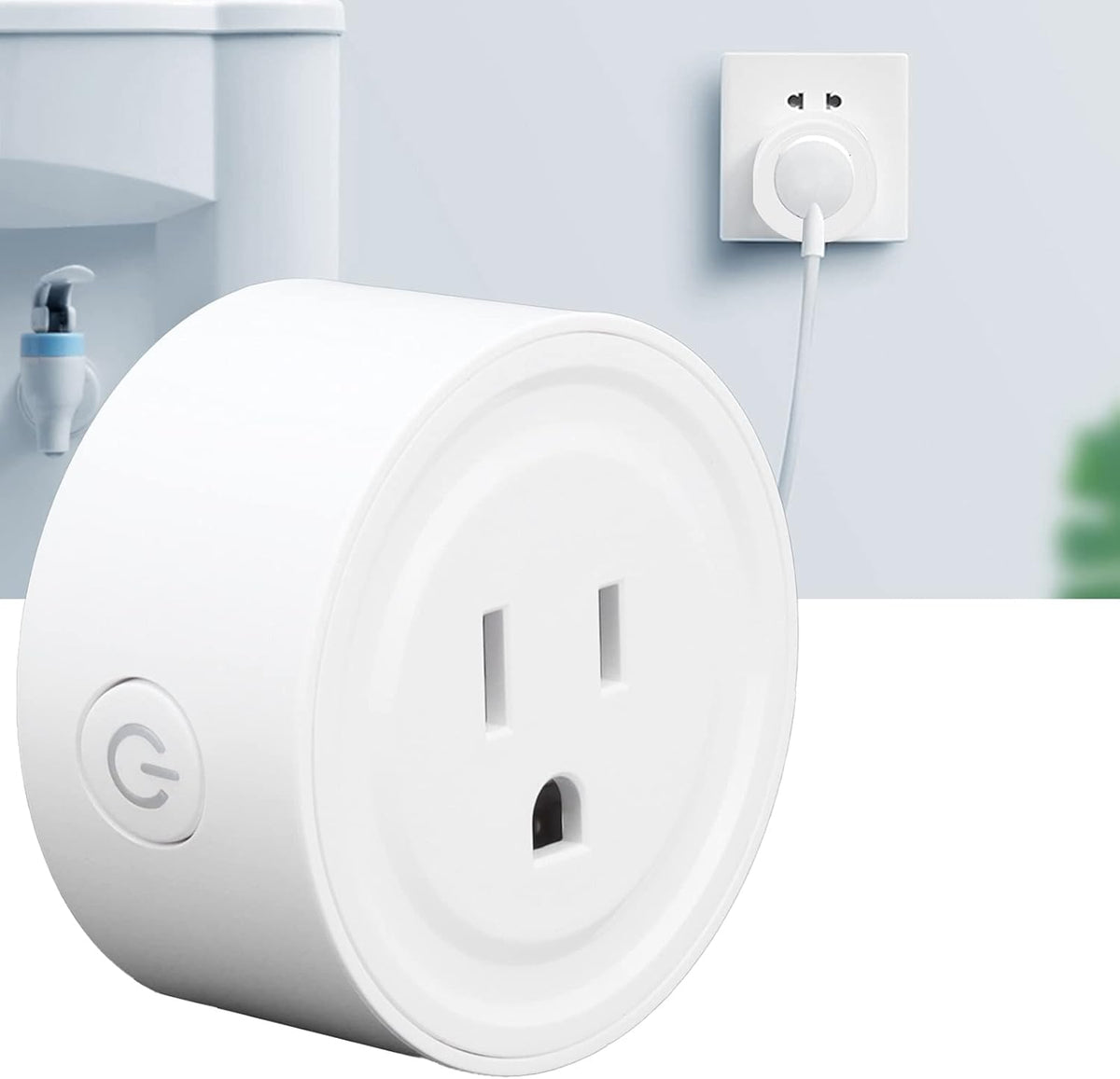 Smart Plug Socket WiFi Outlet AC100-240V with Remote Control & Timer Function On Off Switch Plug 50/60HZ for Industry Household Appliances US Plug 2.4GHz WiFi Only