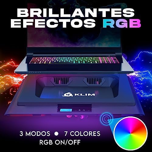 KLIM Everest Laptop Cooling Pad | New | Powerful Turbo-Fan 4300 RPM Laptop Cooler | Sealed Foam for Maximum Performance | Avoid Overheating and Protect Your Gaming Laptop | 14-17.3 in