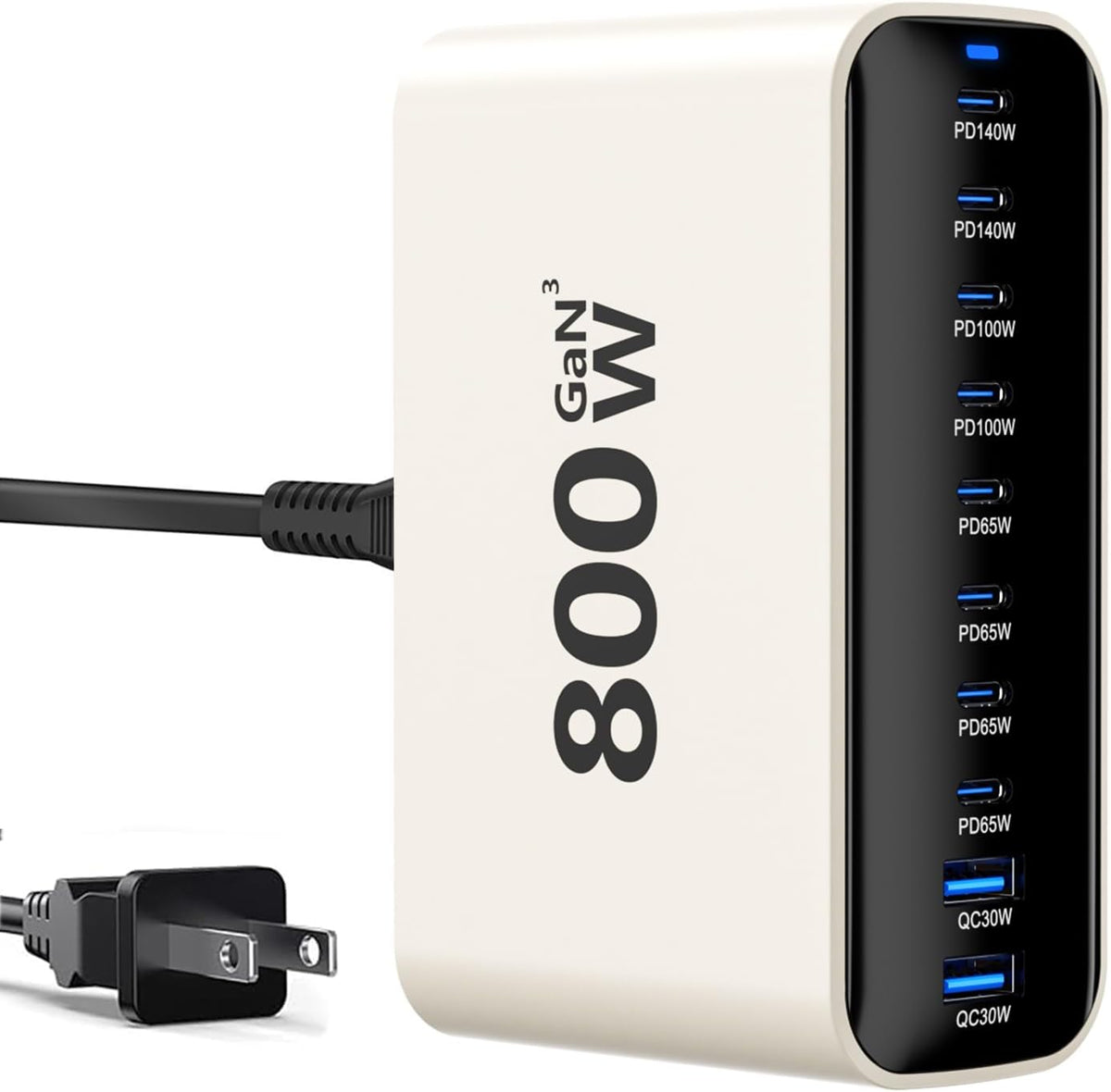 Multi USB Charger USB C Charging Station Block 50W 12 Ports Multiple USB C Hub USB Charging Strip for iPhone 13/14/15/16/Smartphone/Tablet