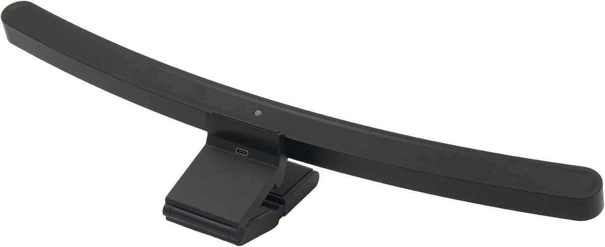 ScreenGlow Pro 17.72' Curved Monitor Lamp: Modern, 3000K~6500K CCT Adjustable, Dimmable, 5W LED, Eye Protection, Space Saving, Includes Mini Remote & USB C Cable, for Laptop, Keyboard