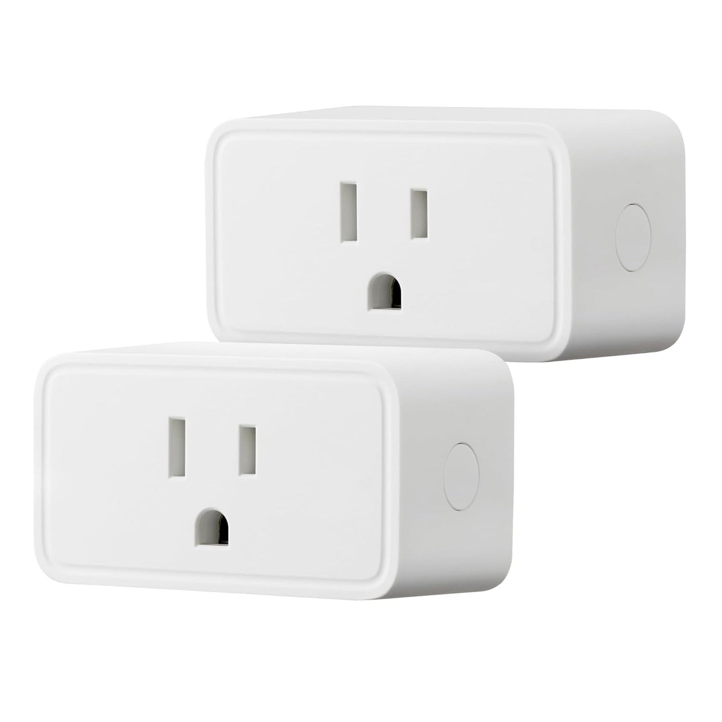 Amazon Basics Smart Plug with Timer Function, Voice Control, WiFi Outlet, Works with Alexa Only, Schedule, APP Control, 2.4 GHz Wi-Fi, No Hub Required, 2-Pack, White