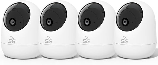 Rraycom 4Pack Indoor Wired Security Camera, Baby & Pet Monitor,2.5K Video