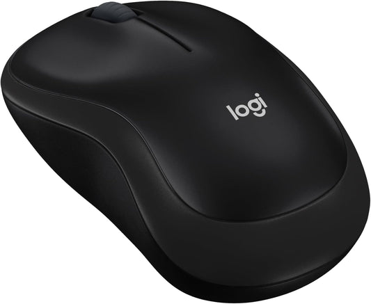 Logitech M185 Compact Ambidextrous Wireless Mouse with Rubber Grips - Black | Ambidextrous mouse with 2.4 GHz USB-A Nano Receiver, Optical Tracking, 12-Months Battery Life, PC, Mac, Laptop compatible