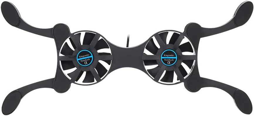 QUZHI Mini Portable Folding Foldable USB Dual Fan Cooler Cooling Pad for PC Laptop Notebook 7