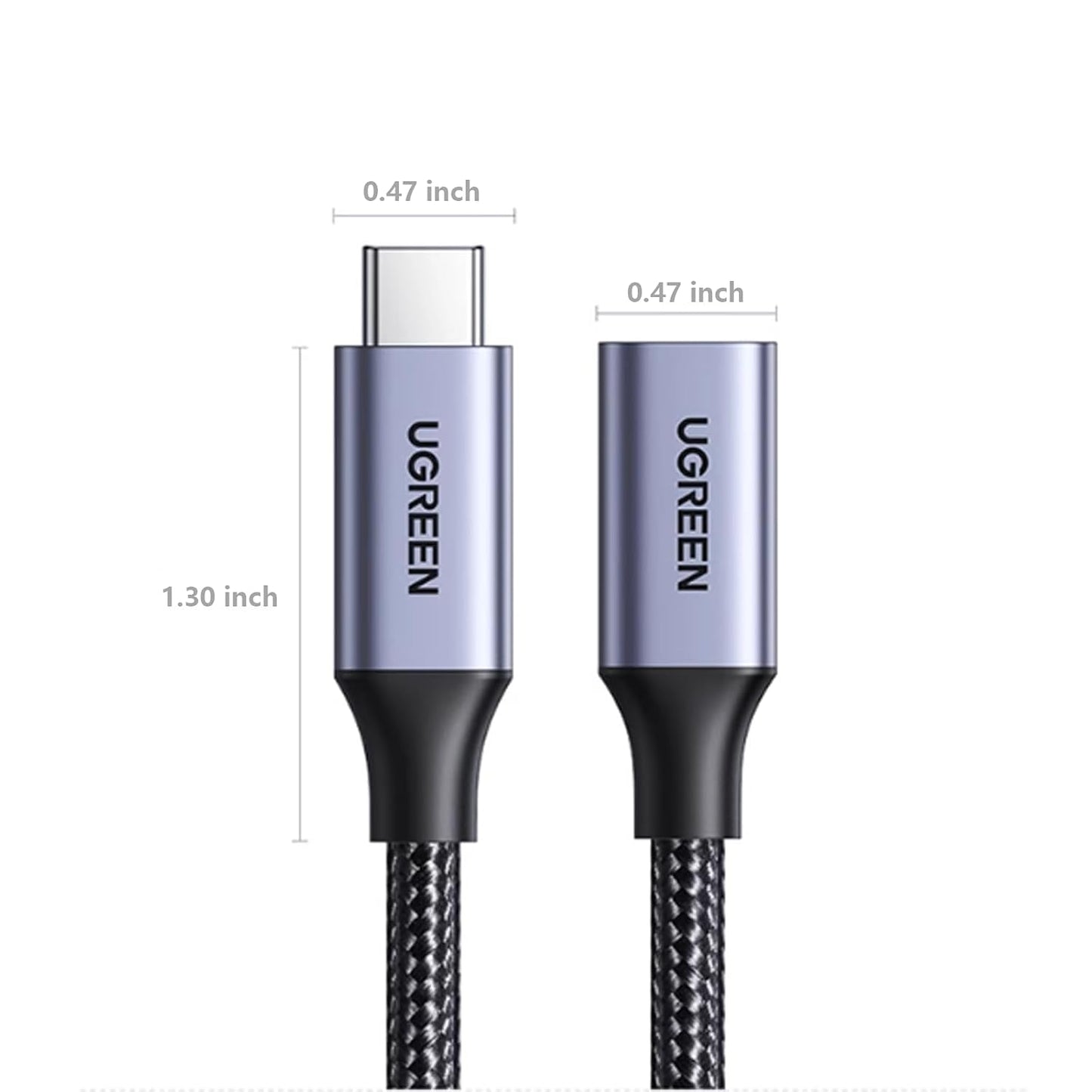 UGREEN USB C Extension Cable, (10Gbps/100W) USB C Extender 3.3 ft | Fast Charging & Transfer Type C Male to Female Cord Compatible with PSVR2/MacBook Air M2 Pro//iPad Pro/Magsafe