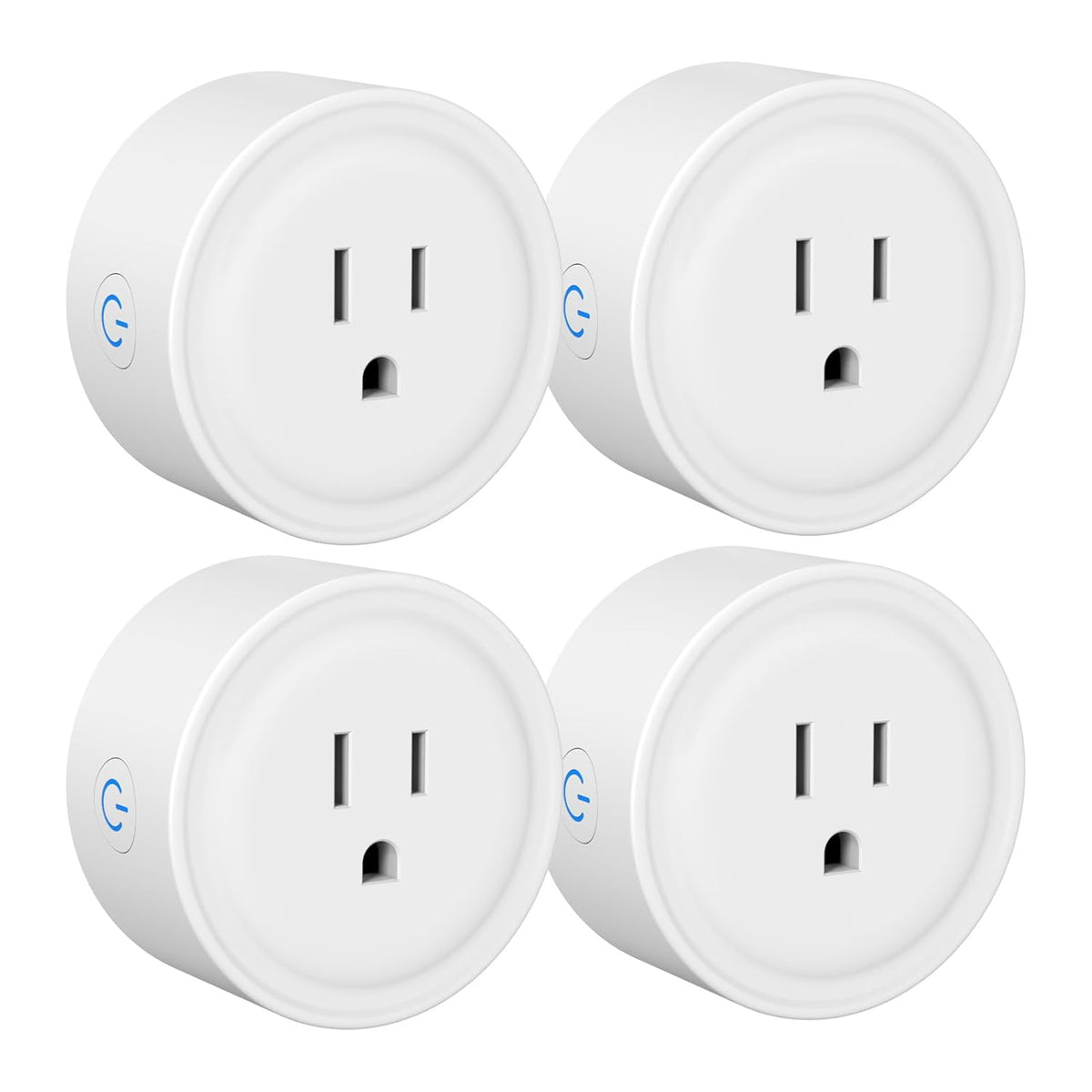 Smart Plugs 4 Packs, WiFi Smart Outlet Compatible with TY App & Voice Control, Remote Control & Timer Schedule Function, 10A Mini Smart Plug for Home Appliances, 2.4GHz WiFi Only