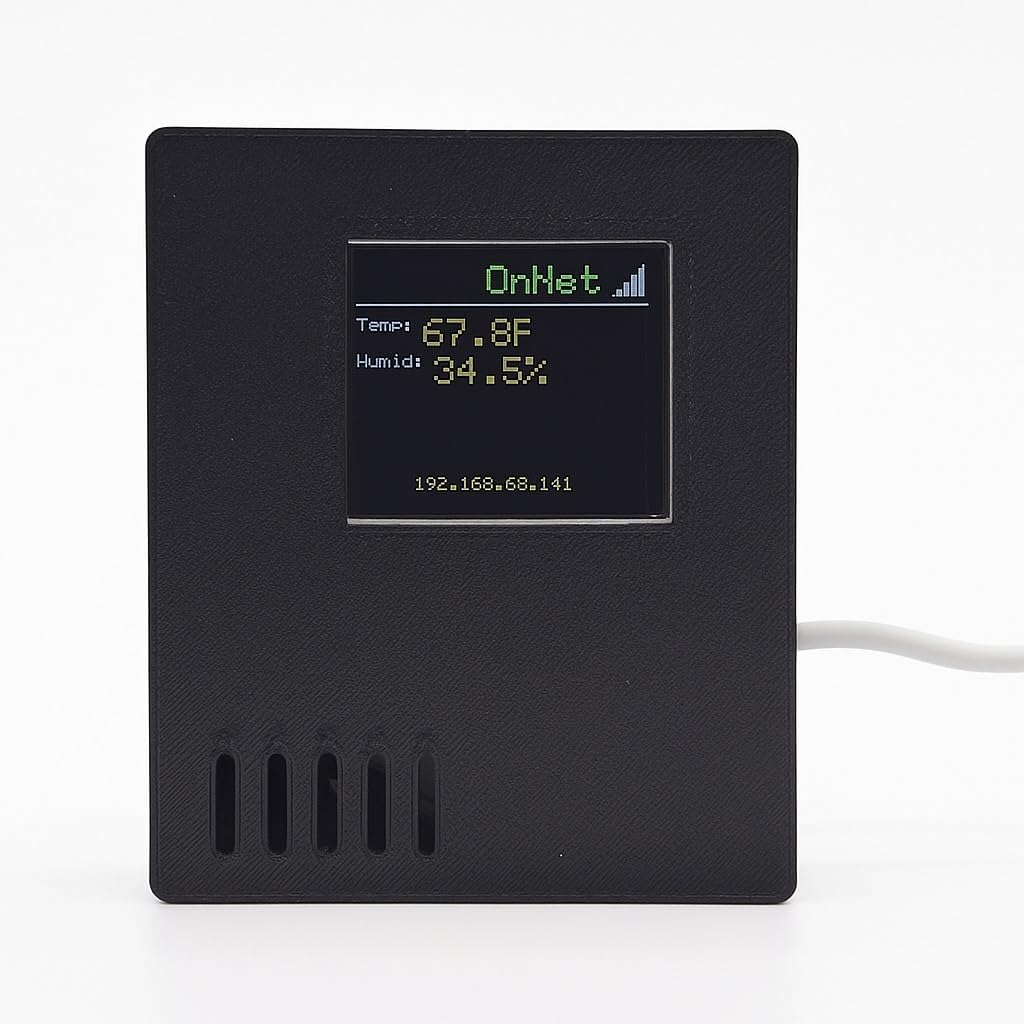 pp-Code WiFi Temperature and Humidity Sensor, Thermometer, Monitor From Anywhere, Email, SMS Alerts, Ideal for Server Room, Lab, Greenhouse, Pets