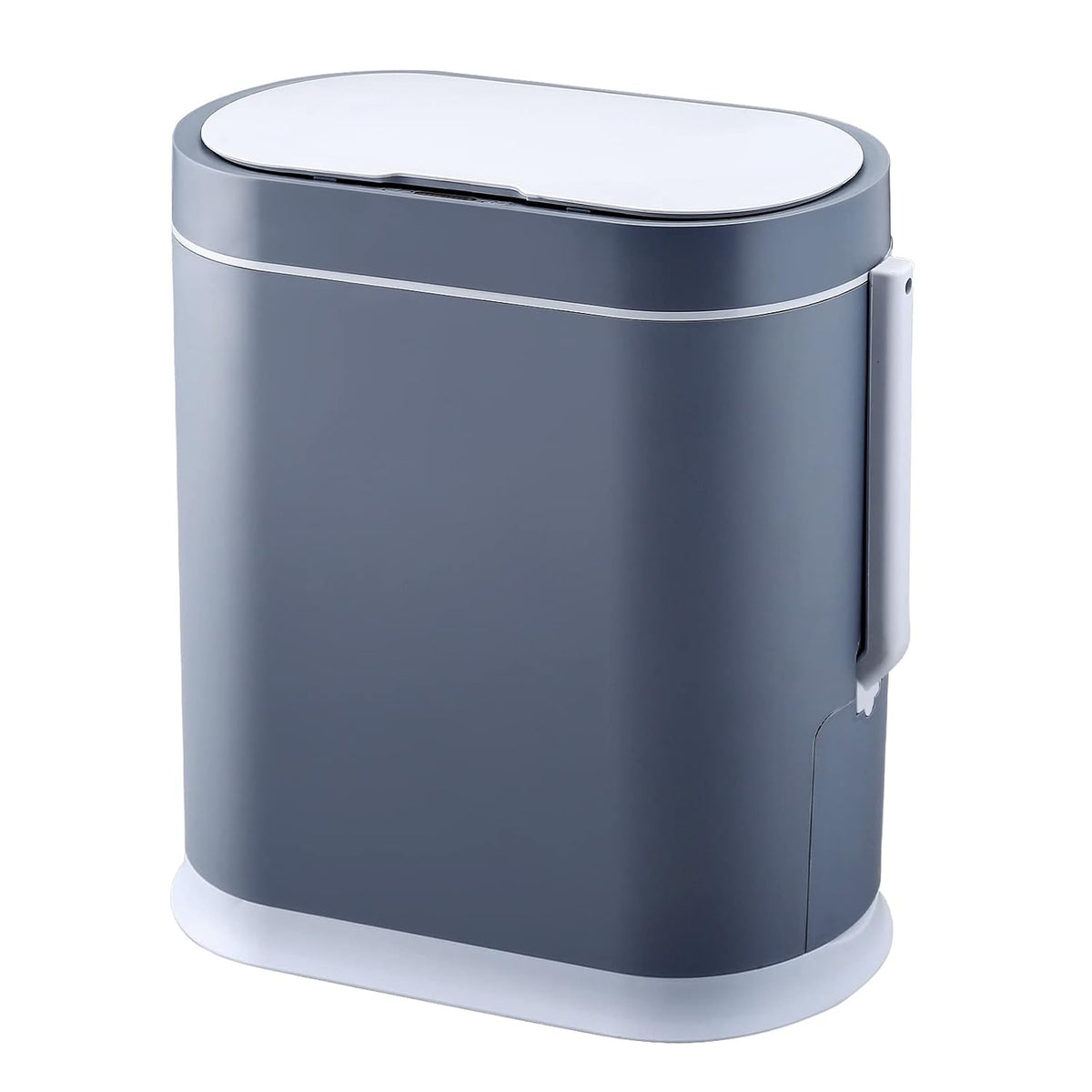 Bathroom Trash Can with Toilet Brush, 2.5 Gallon, Motion Sensor, Grey
