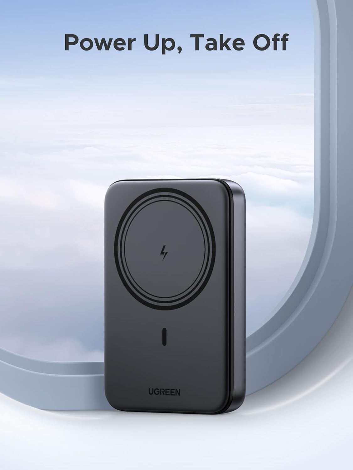 UGREEN 10000mAh Magnetic Power Bank PD 20W USB-C for iPhone 16 Pro Max | MagSafe-compatible, USB-C 20W PD fast charging. Slim magnetic attachment for iPhones