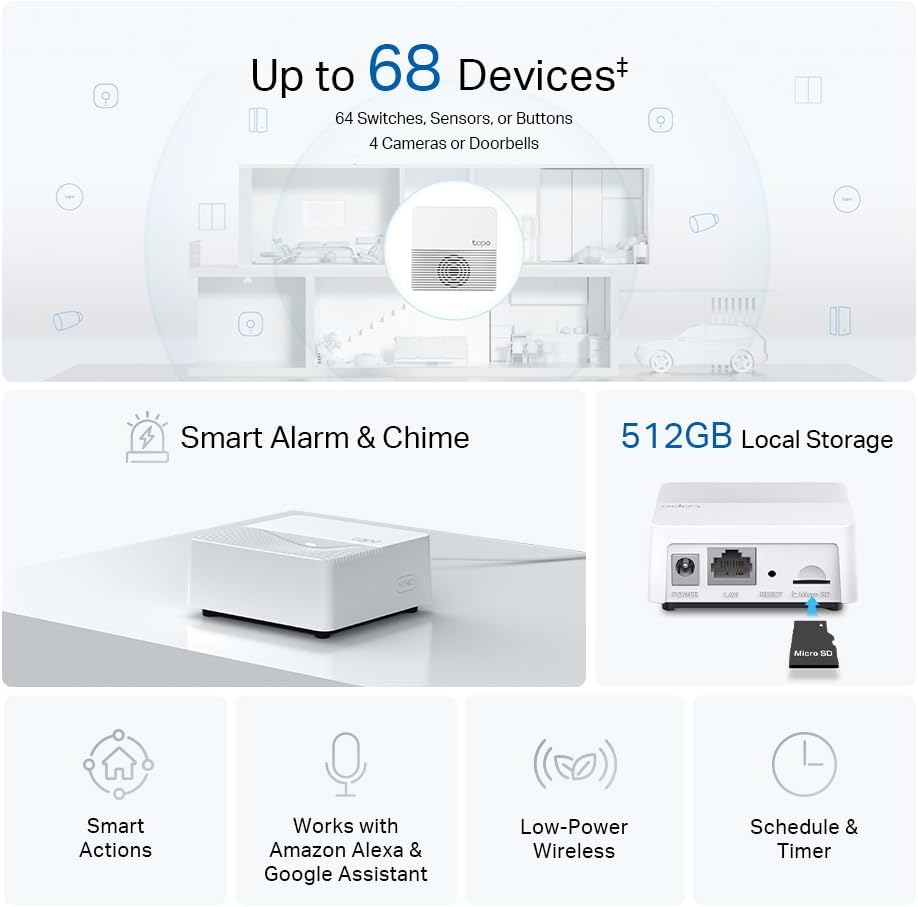 Tapo Smart Hub with Built-in Chime, H200, 2.4GHz Wi-Fi Required