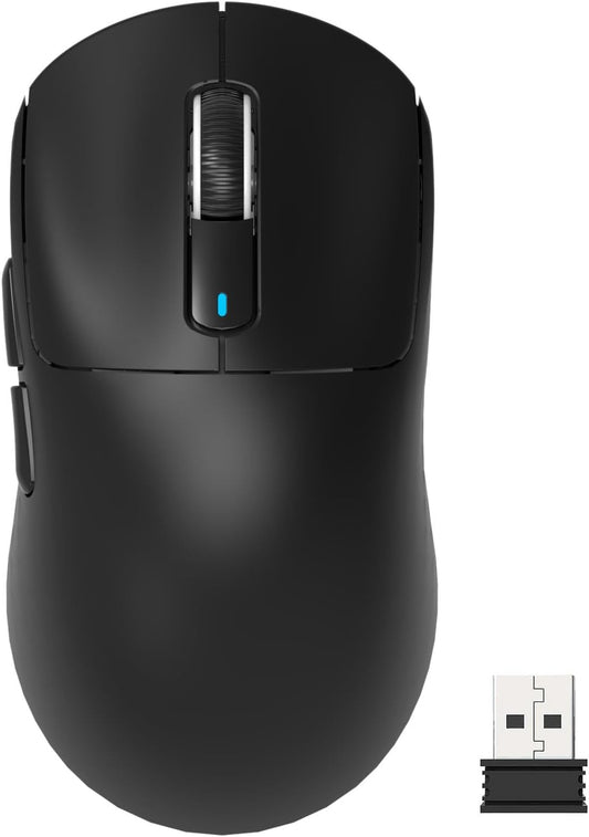 ATTACK SHARK X3 Lightweight Wireless Gaming Mouse with Tri-Mode 2.4G/USB-C Wired/Bluetooth,Up to 26K DPI, PAW3395 Optical Sensor,Kailh GM8.0 Switch,5 programmable Buttons for PC/Win/Mac(Black)