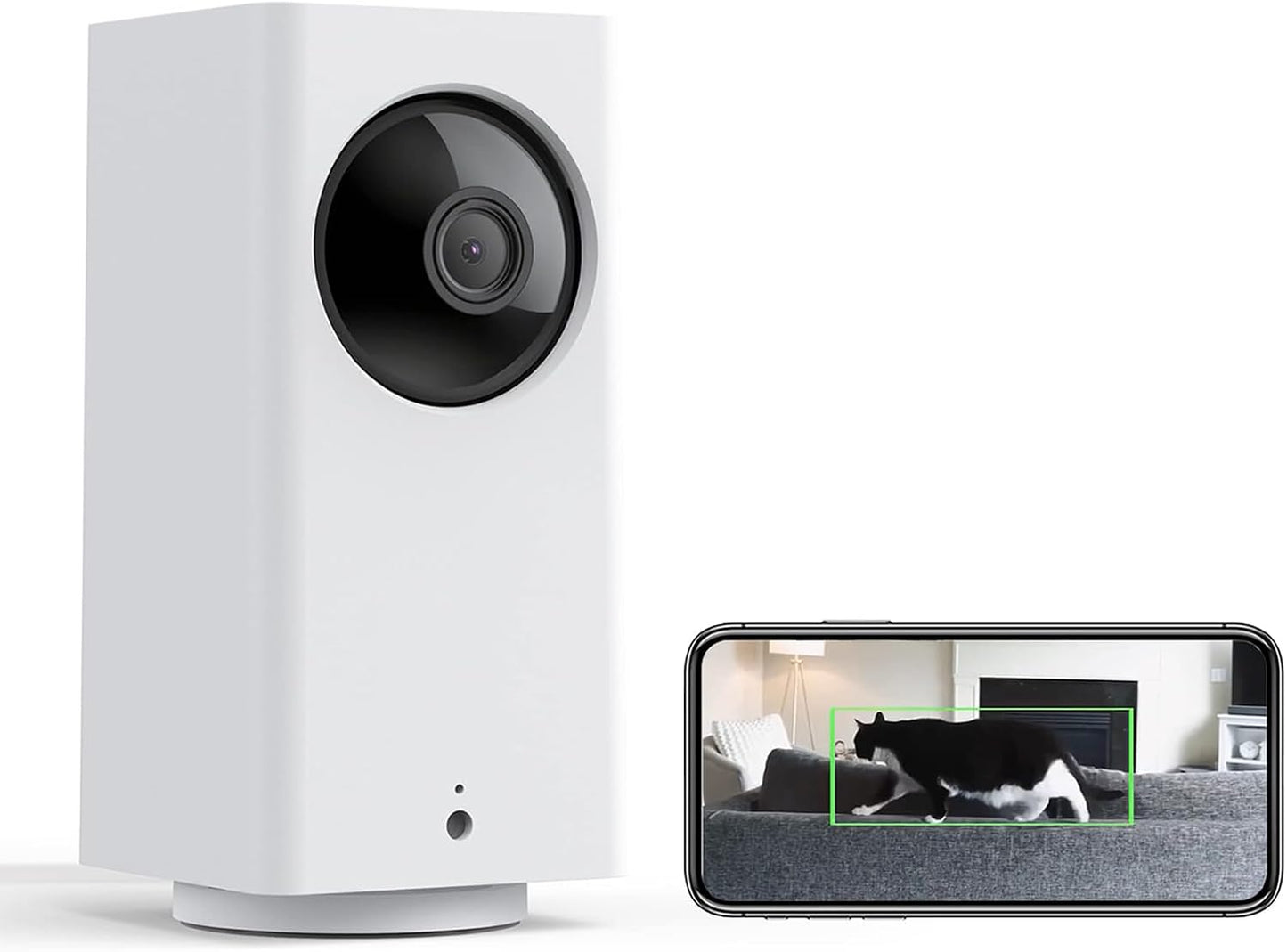 WYZE Cam Pan v2 1080p Pan/Tilt/Zoom Indoor Security Camera with Color Night Vision, Motion and Sound Detection, Wi-Fi Wired Smart Home Security Camera Compatible with Alexa & Google Assistant, White