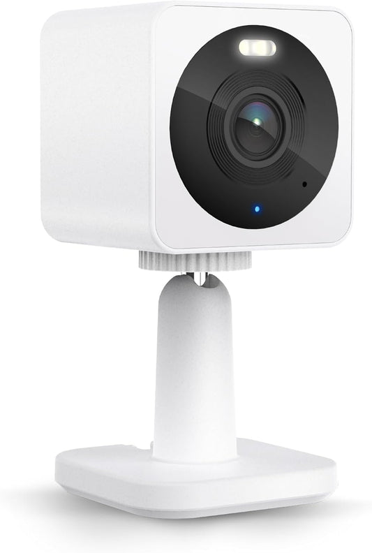 Wyze Cam OG Indoor/Outdoor 1080p Wi-Fi Smart Home Security Camera with Color Night Vision, Built-in Spotlight, Motion Detection, 2-Way Audio, Compatible with Alexa & Google, White, Free Expert Setup